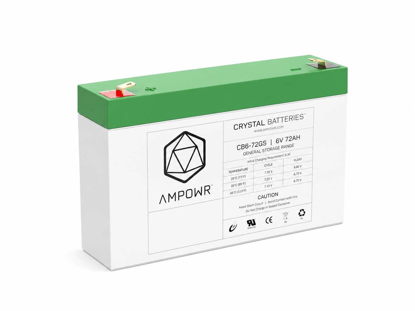 Ampowr CB6-7.2GS (Lead Crystal 3-CNFJ-7.2) – 6V / 7,2Ah Bleikristal