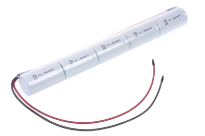NI-CD Notleuchten Akku 6,0V / 4000mAh (4,0Ah) L1x5 mit Kabel