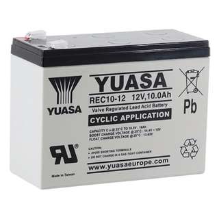 YUASA REC10-12 (12V 7Ah) Steckanschluss 6,35 mm