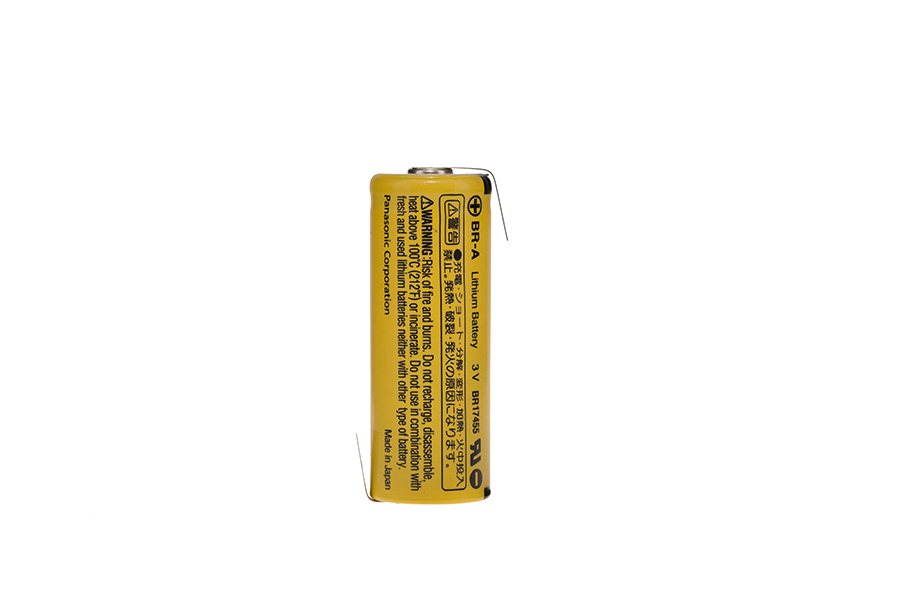 BR-A Panasonic Lithium Batterie 3.0 Volt mit Lötfahnen in Z-Form