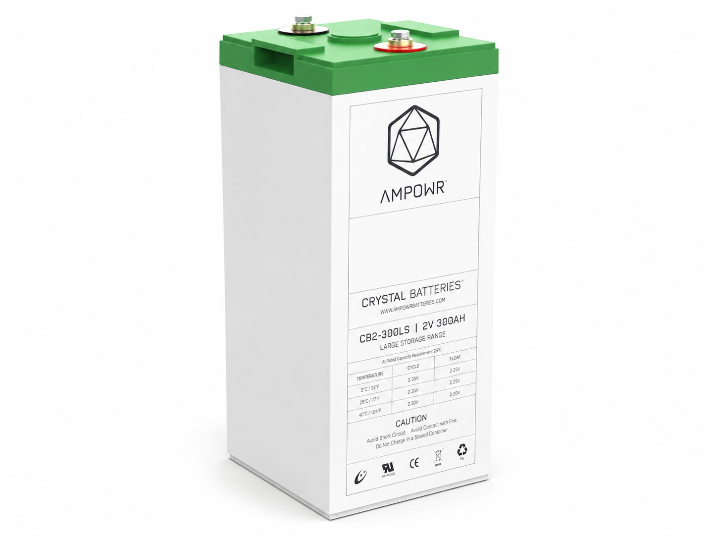 Ampowr CB2-300LS (Lead Crystal CNFJ-300) 2V / 300Ah, M6 Gewinde