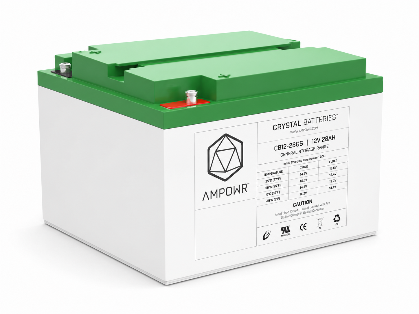 Ampowr CB12-28GS (Lead Crystal 6-CNFJ-28) – 12V / 28Ah Bleikristall