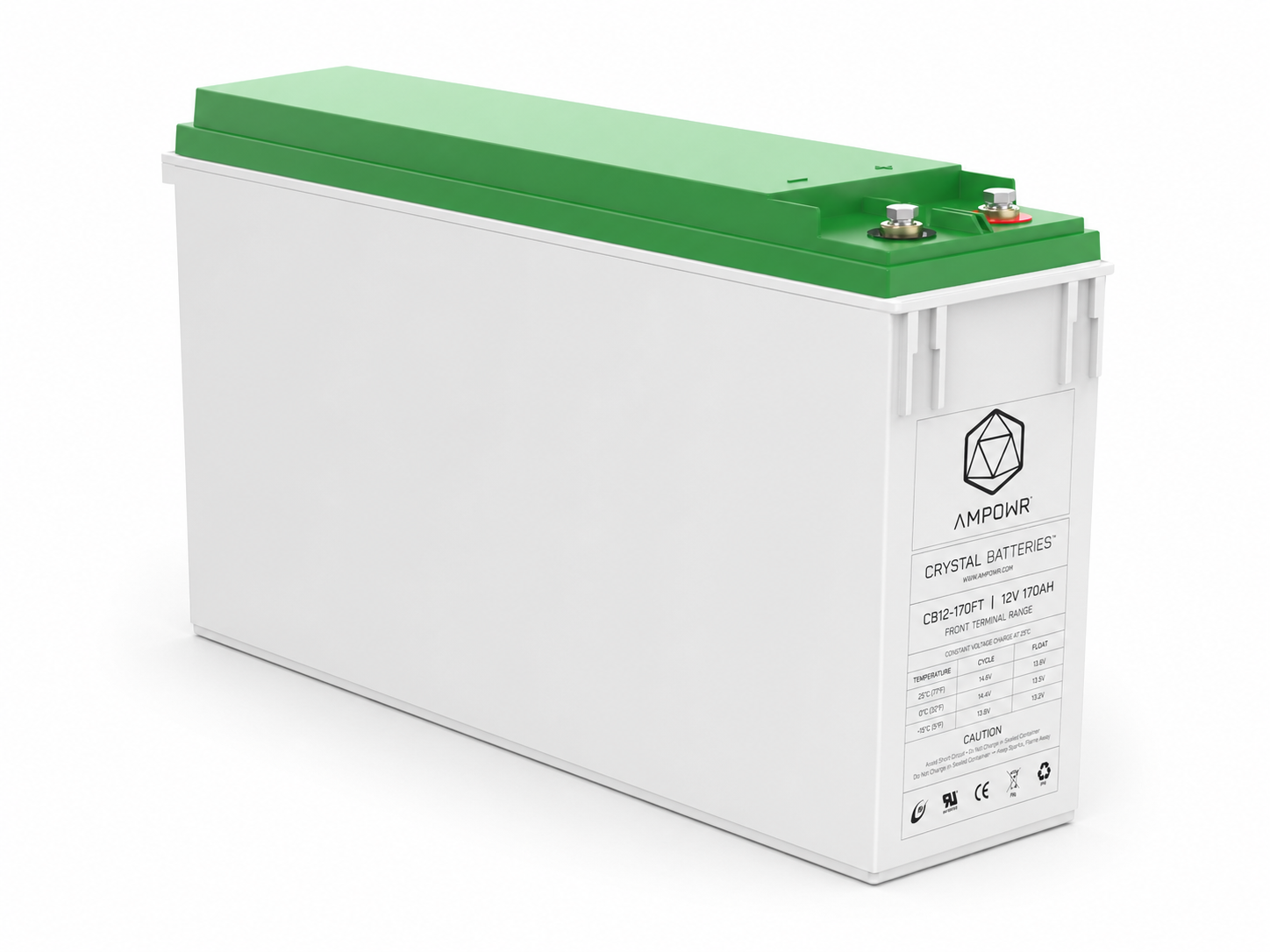 Ampowr CB12-170FT (Lead Crystal 6-CNFT-170) – 12V / 170Ah Bleikristall Front
