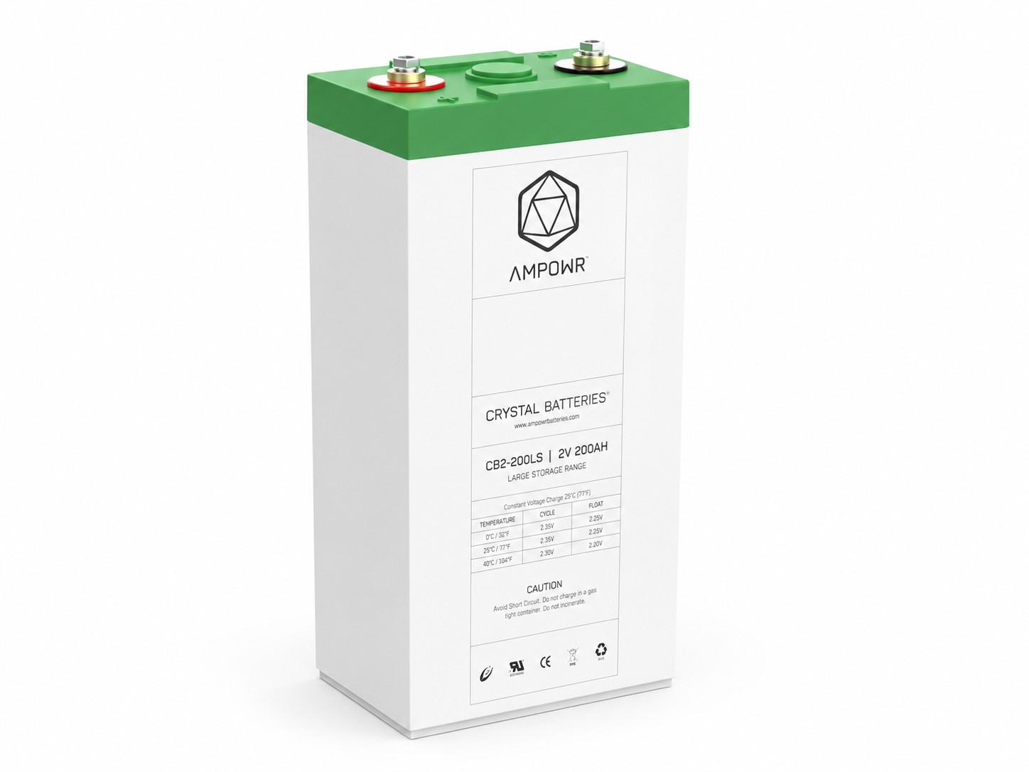 Ampowr CB2-200LS (Lead Crystal CNFJ-200) 2V / 200Ah, M6 Gewinde