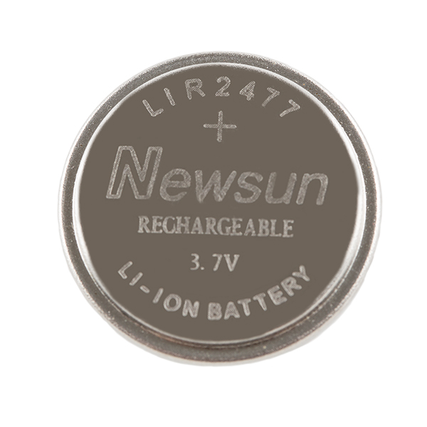 LIR 2477, 3.6V / 180MAh, Li-Ion Knopfzelle