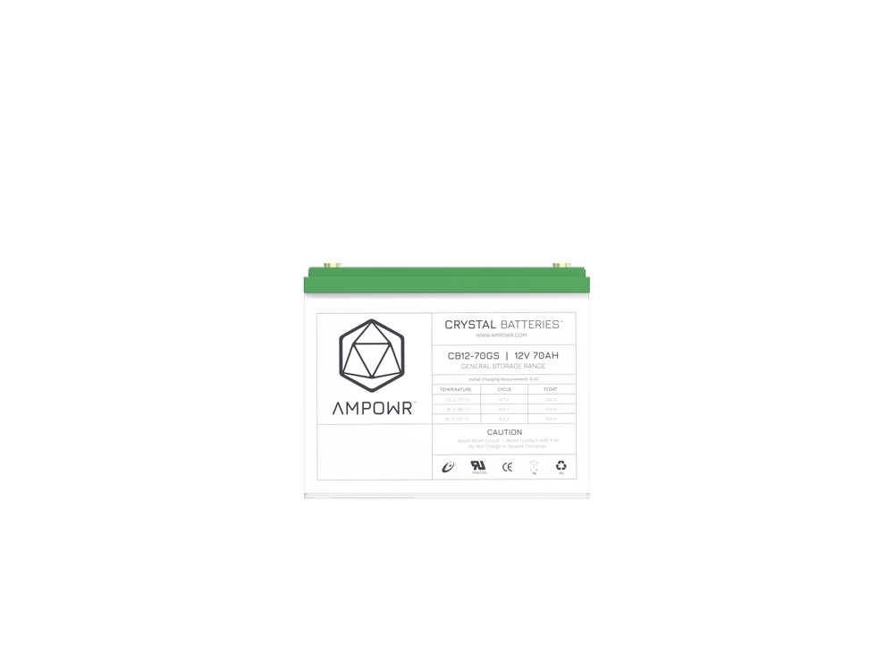 Ampowr CB12-70GS (Lead Crystal 6-CNFJ-70) 12V / 70Ah, M6 Gewinde