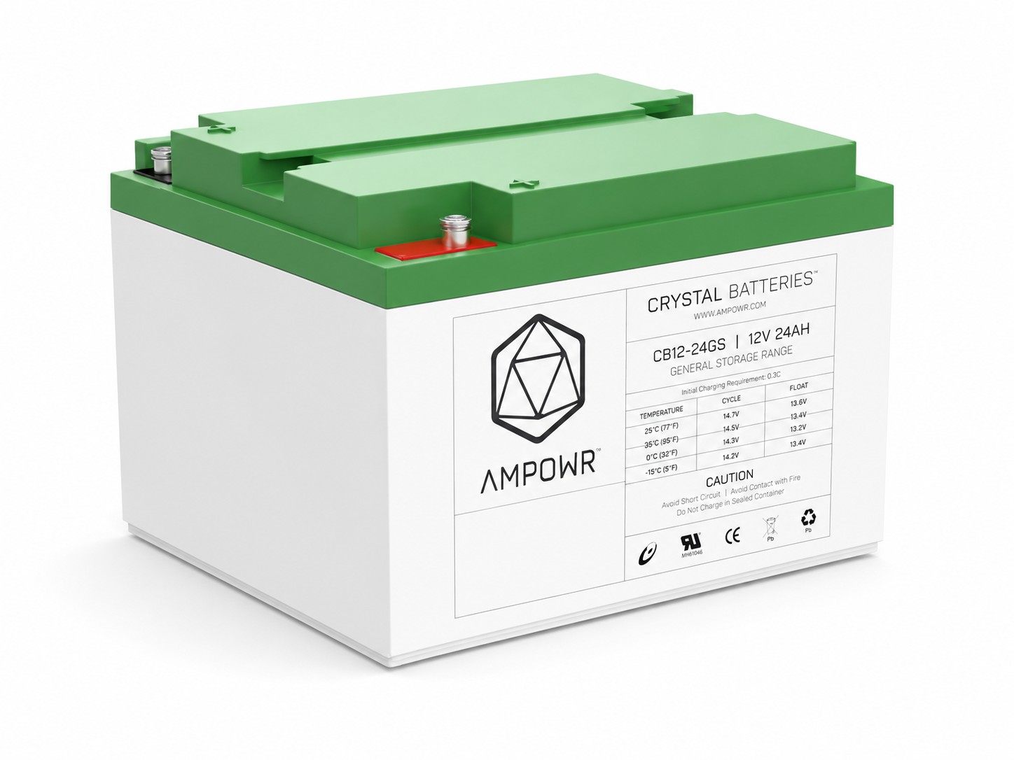 Ampowr CB12-24GS (Lead Crystal 6-CNFJ-24) – 12V / 24Ah Bleikristall