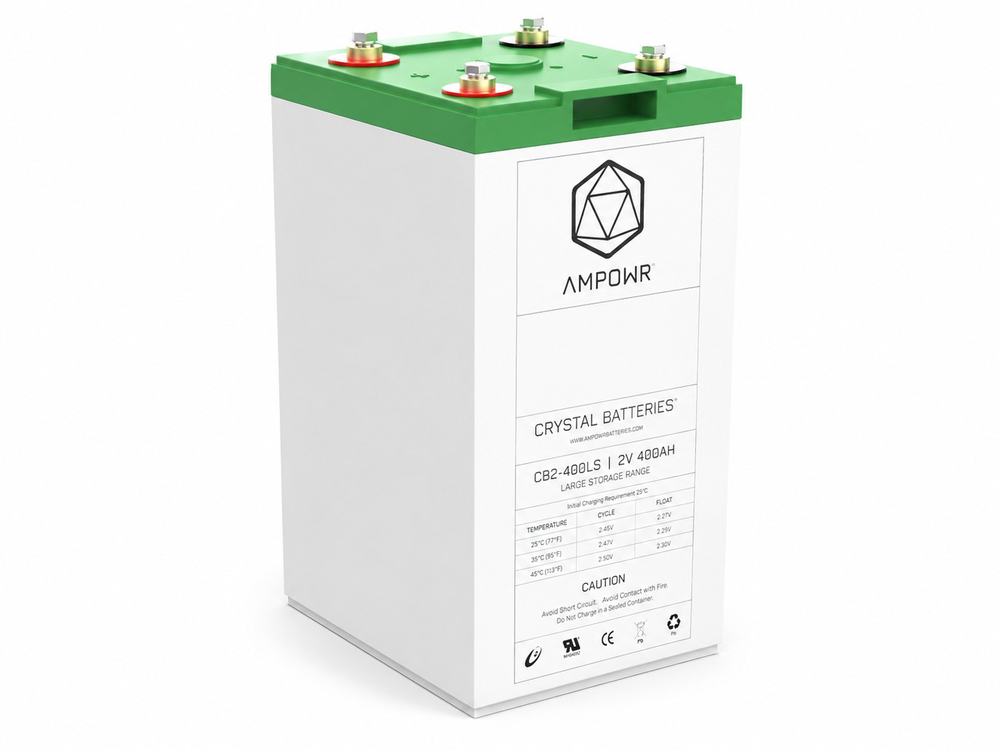 Ampowr CB2-400LS (Lead Crystal CNFJ-400) 2V / 400Ah, M8 Gewinde