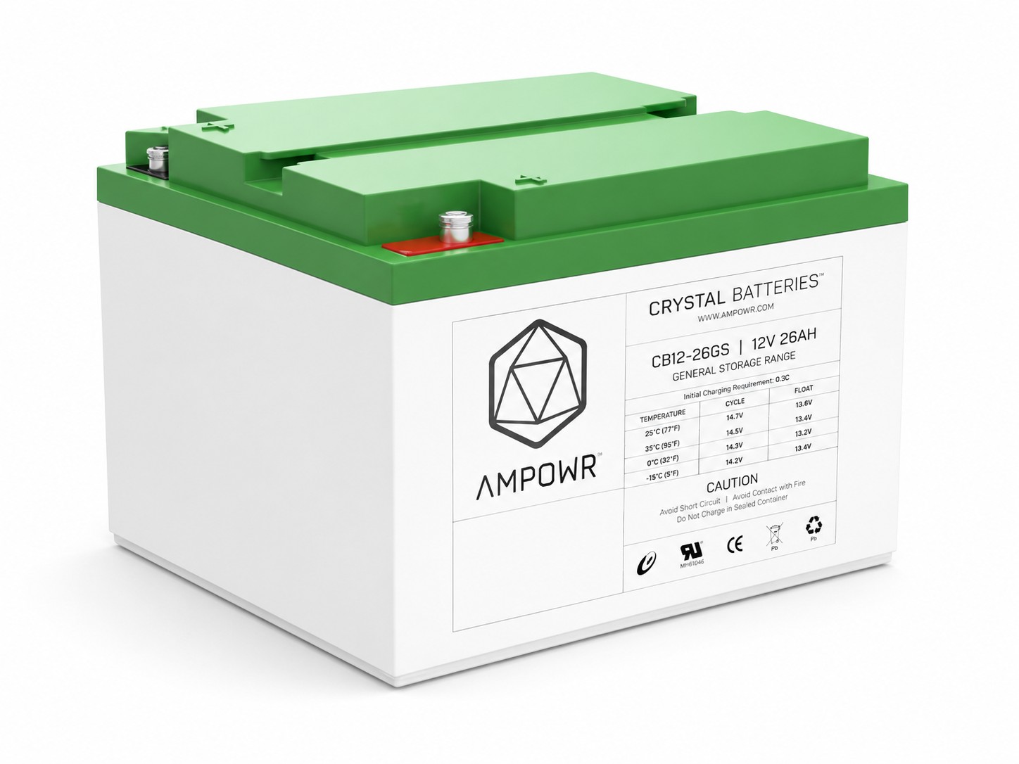 Ampowr CB12-26GS (Lead Crystal 6-CNFJ-26) – 12V / 26Ah Bleikristall