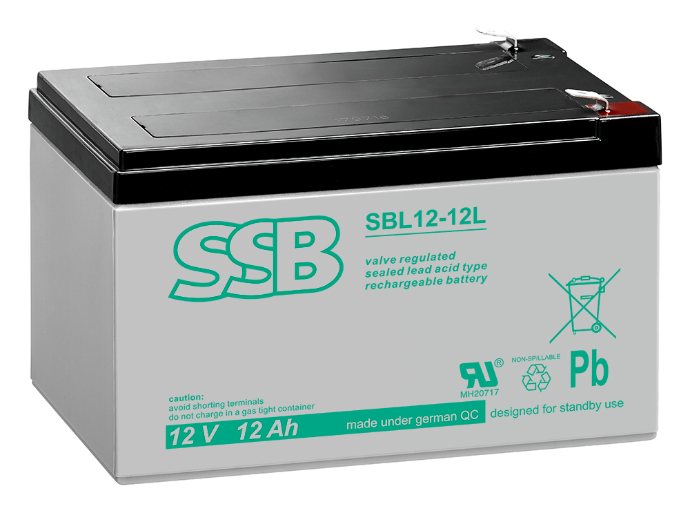 SSB SBL 12-12L, Blei-Vlies-Akku, 12V / 12Ah