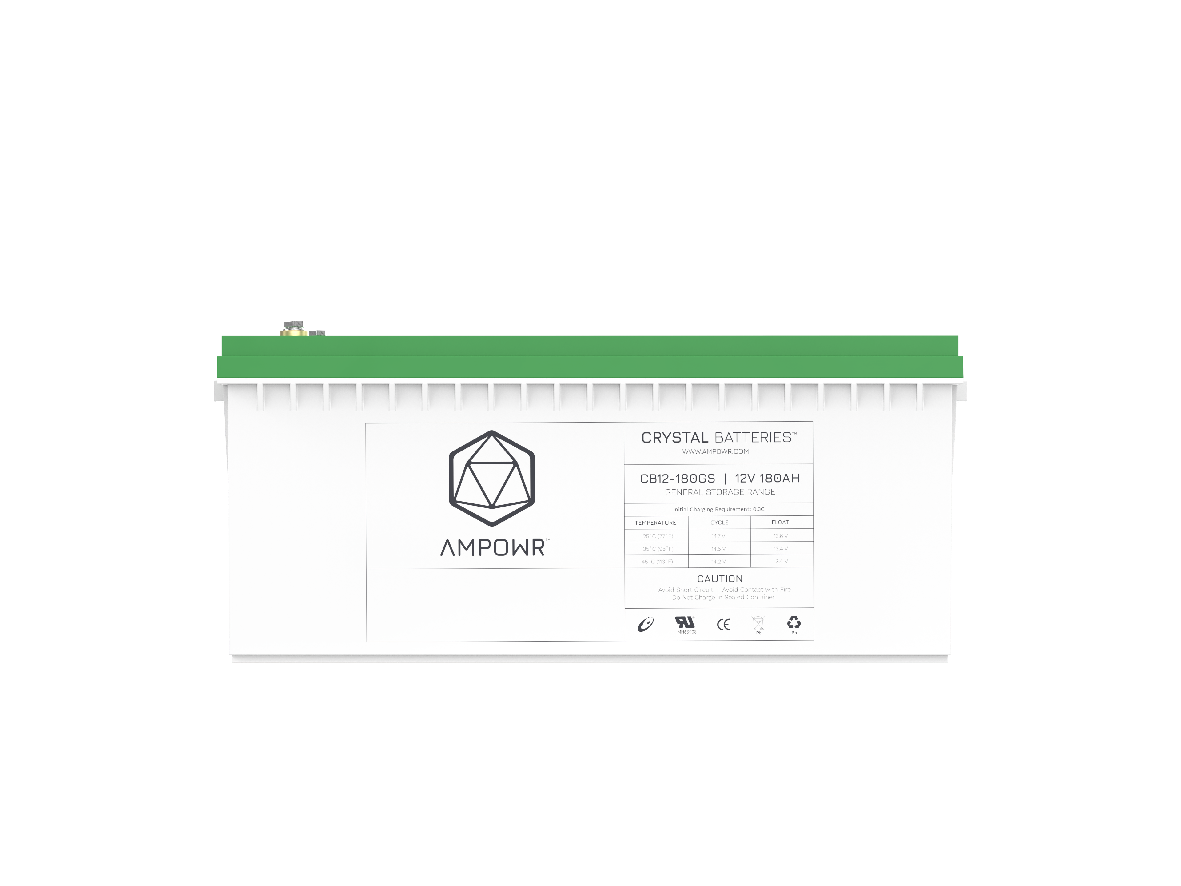 Ampowr CB12-180GS (Lead Crystal 6-CNFJ-180) 12V / 180Ah, M8 Gewinde