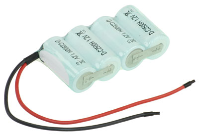 NI-CD Notleuchten Akku 4,8V / 2500mAh (2,5Ah) F1x4 mit Kabel