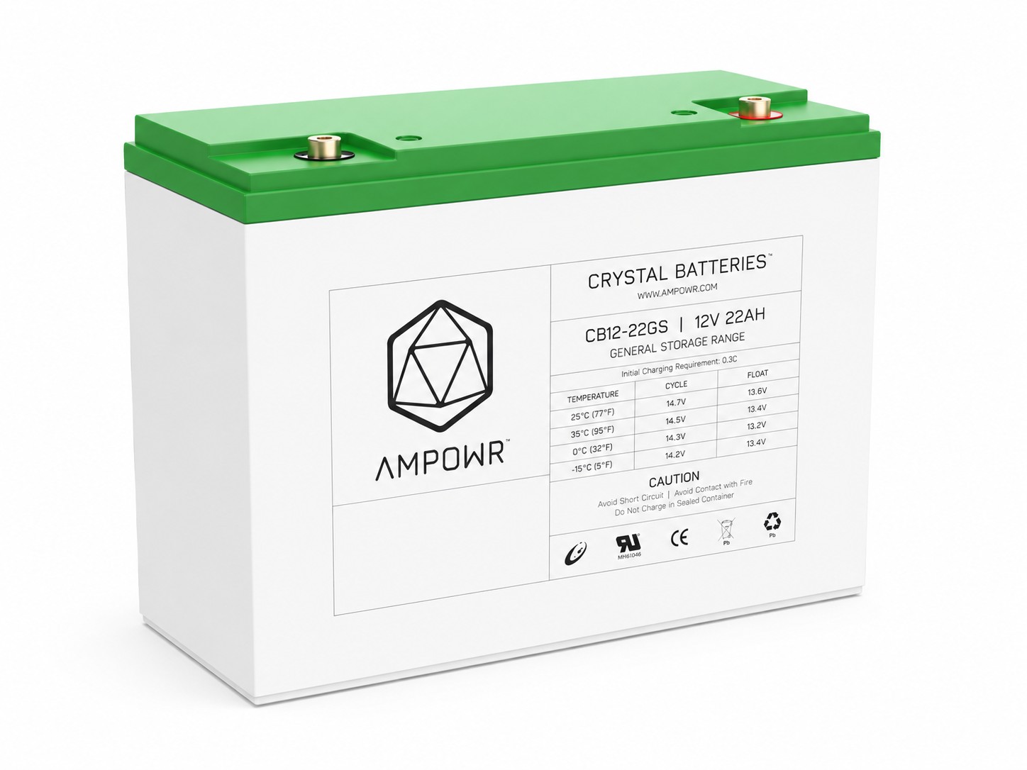 Ampowr CB12-22GS (Lead Crystal 6-CNFJ-22) – 12V / 22Ah Bleikristall
