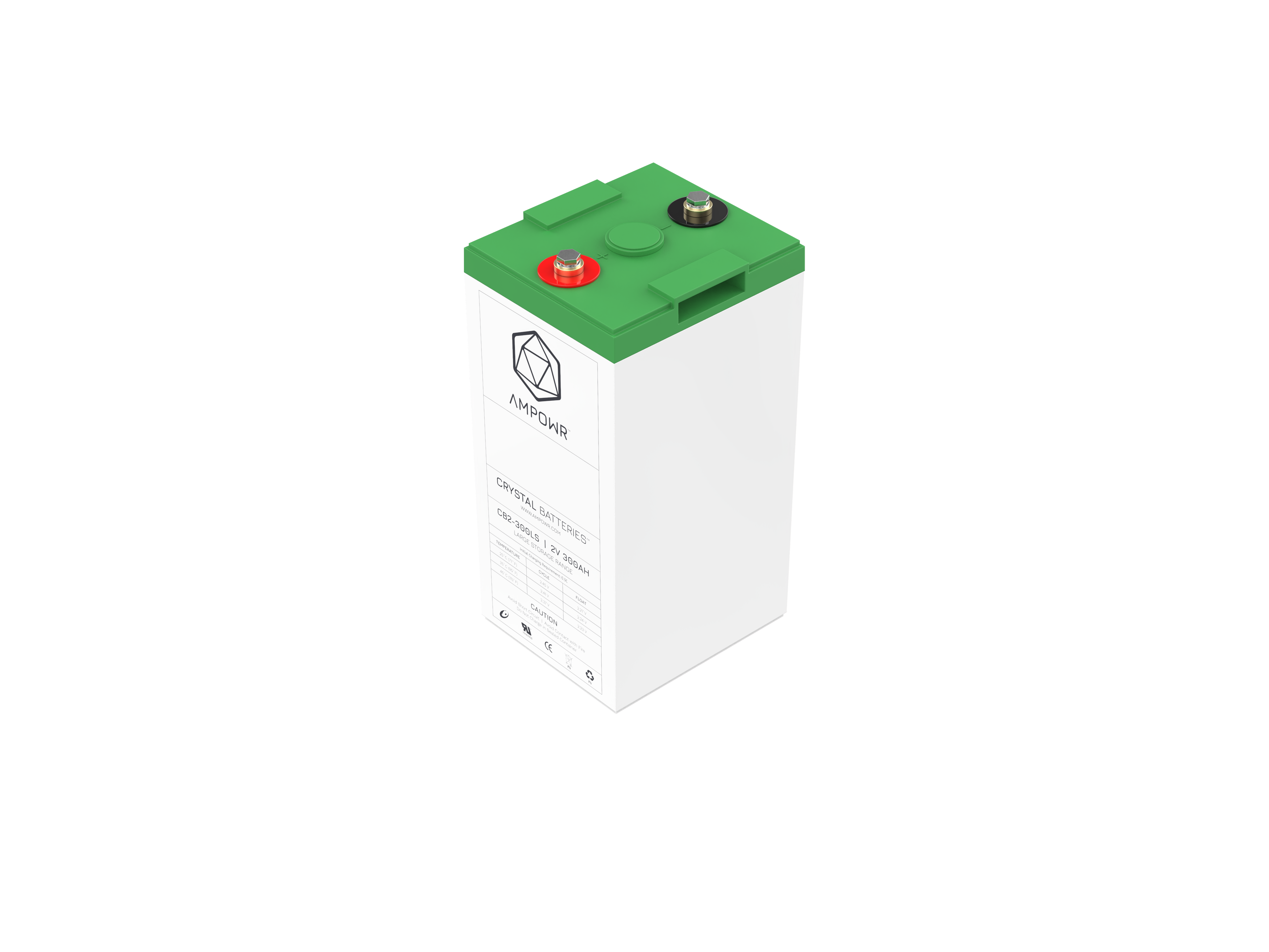 Ampowr CB2-300LS / Large Terminal Battery / Deep Cycl 2V / 300Ah, M6 Gewinde