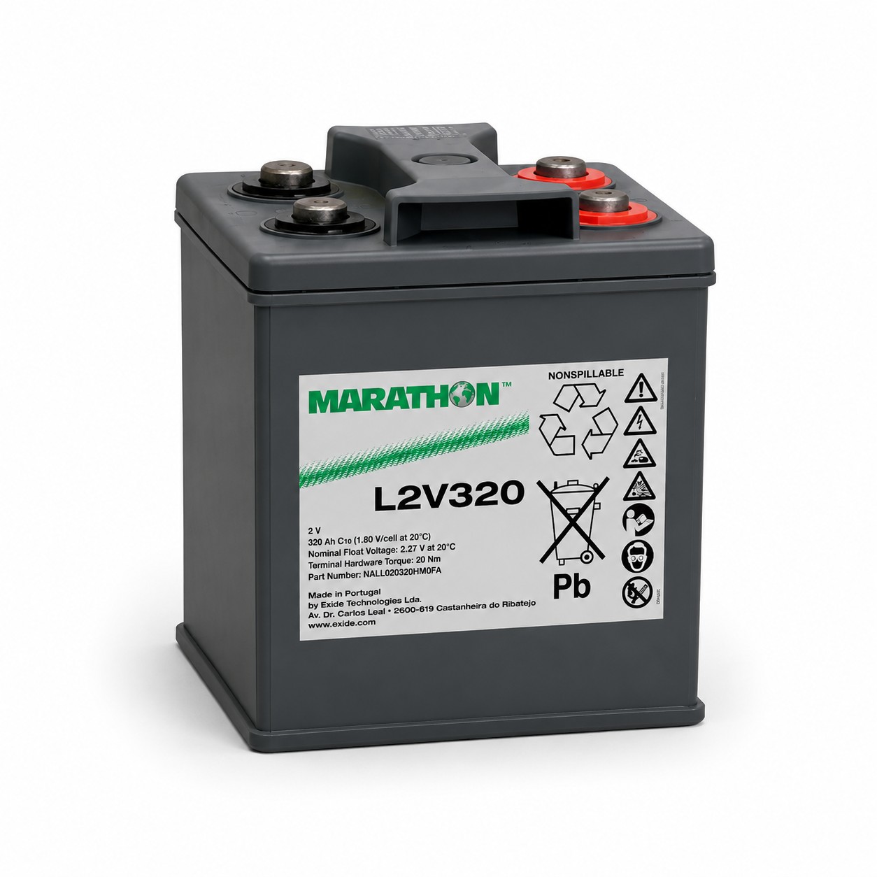 Exide Marathon L2V320 2V / 320Ah 2xM8 AGM Bleiakku