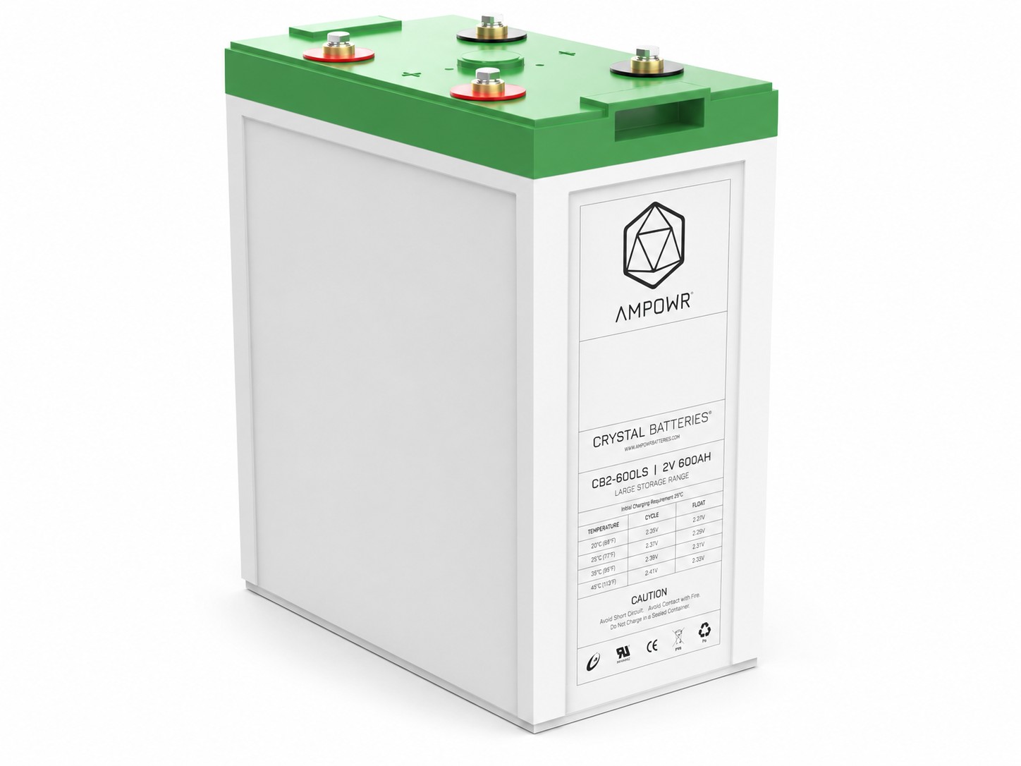 Ampowr CB2-600LS (Lead Crystal CNFJ-600) 2V / 600Ah, M8 Gewinde