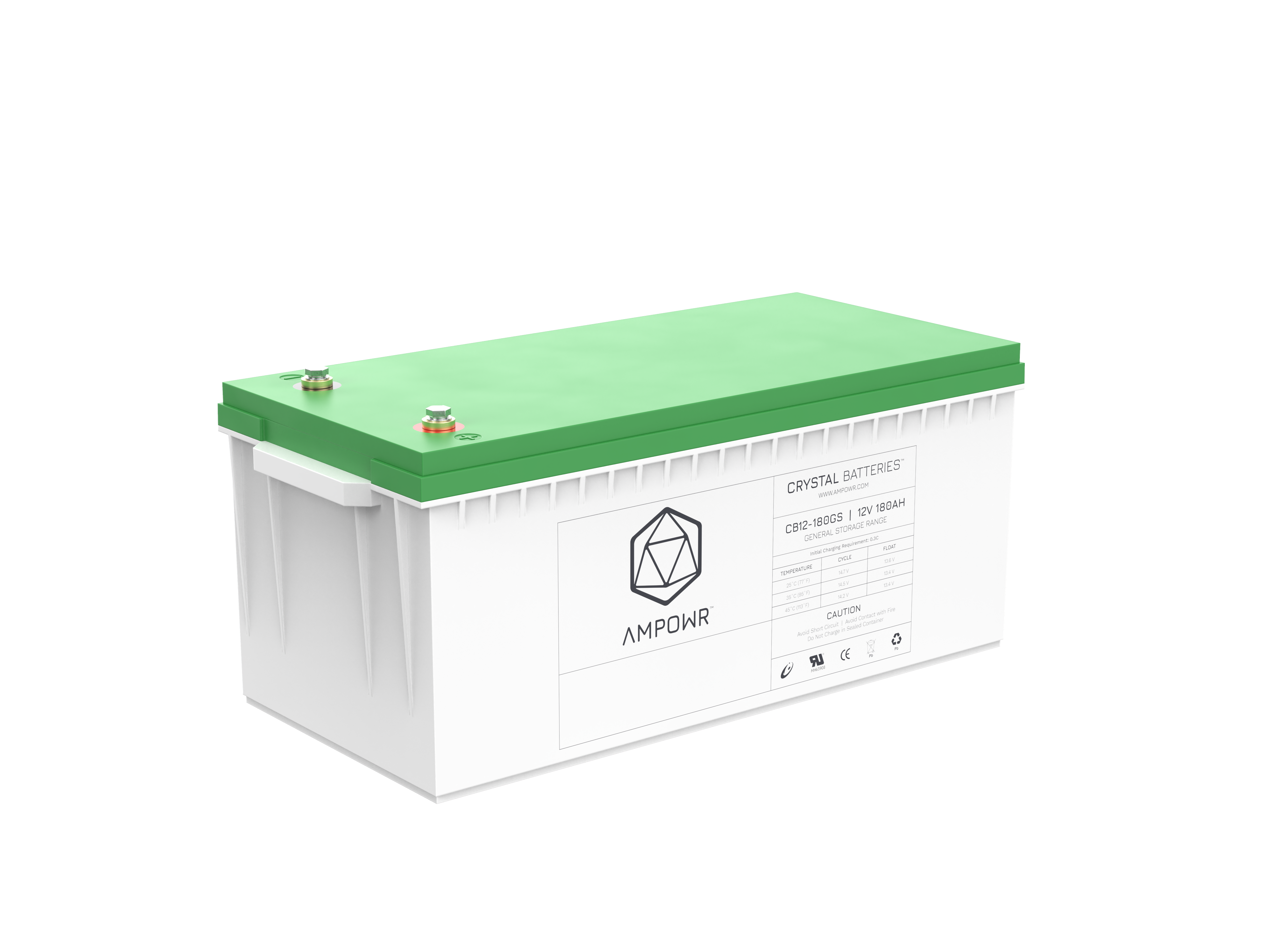 Ampowr CB12-180GS (Lead Crystal 6-CNFJ-180) 12V / 180Ah, M8 Gewinde