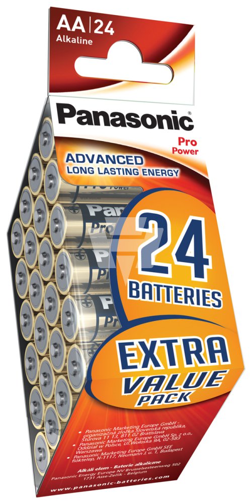 Panasonic Pro Power LR6PPG/24PD (AA) 1.5V Mignon 24er Packung Alkaline