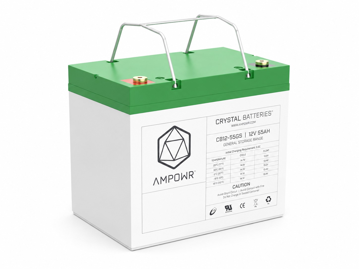 Ampowr CB12-55GR (Lead Crystal 6-CNFJ-55) – 12V / 55Ah Bleikristall
