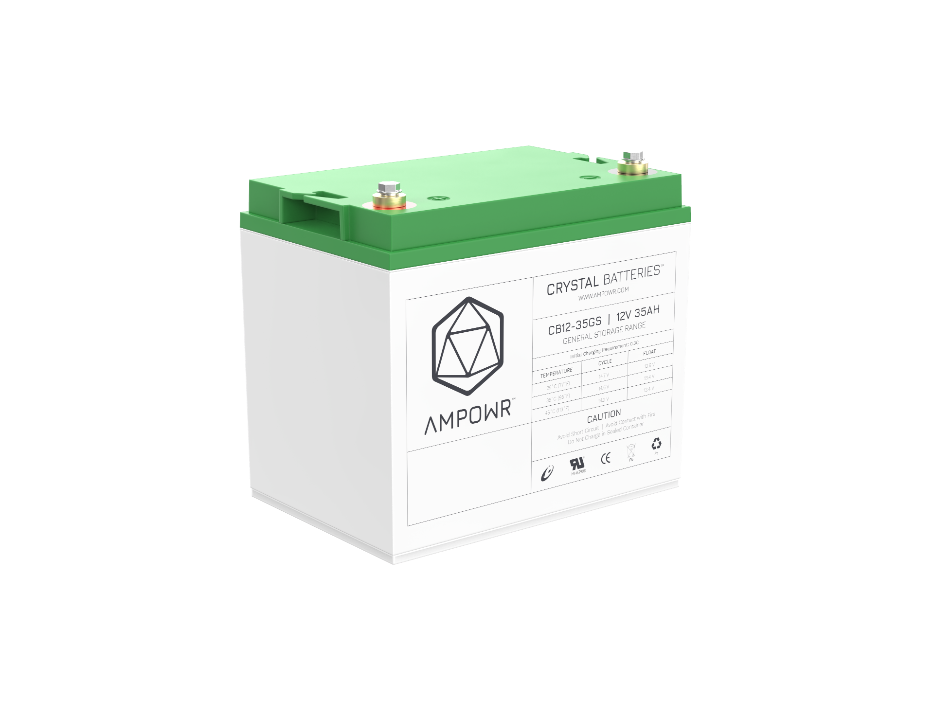 Ampowr CB12-35GS (Lead Crystal 6-CNFJ-35F) 12V / 35Ah M6 Gewinde