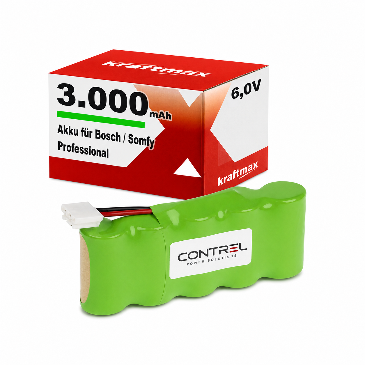 Akkupack X3000SCR/PP - F1x5 Sub-C SC, 6V / 3Ah , MOLEX-3031-3P-2POLE, NiMh Hochstrom Akku